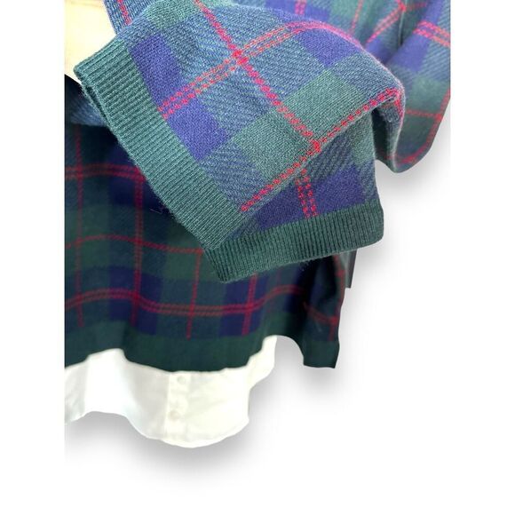 Anne Klein Plaid Layer Sweater NWT L - Picture 3 of 5
